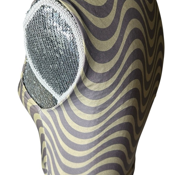 Free People Acacia costa swim surf top stripe pattern Small brown - Picture 3 of 5